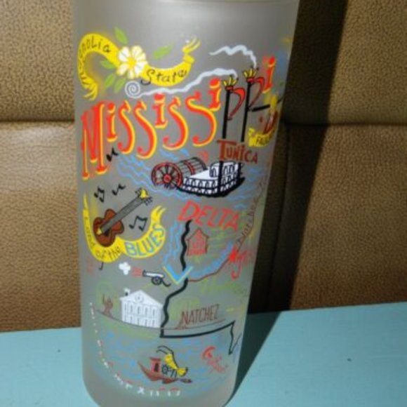 Catstudio Mississippi Frosted Glass Tumbler Drinking Cup 2004 - Picture 1 of 4